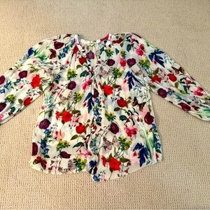 L’Agence Butterfly & Flowers Blouse